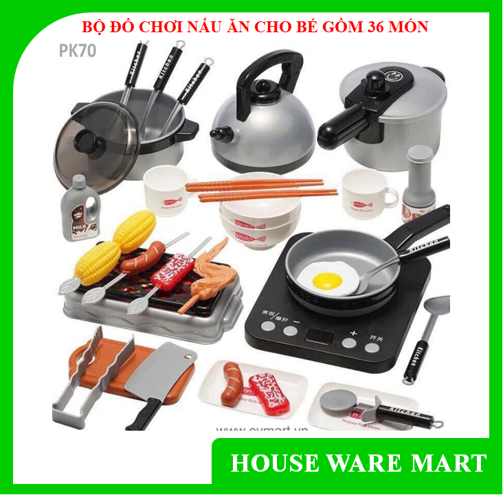[ HÀNG LOẠI I - TO ĐẸP ] Bộ đồ chơi nấu ăn Kitchen 36 chi tiết cho bé vui chơi thoải mái
