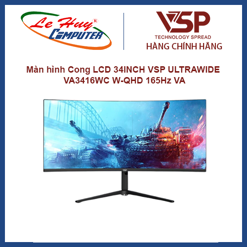 Màn hình máy tính Cong VSP 34INCH ULTRAWIDE VA3416WC W-QHD 165Hz VA