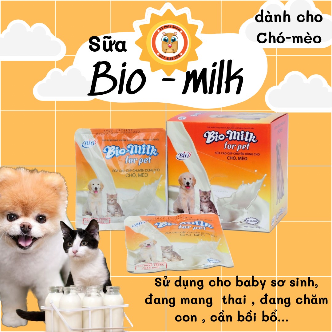 Sữa bột Bio dành cho chó, mèo 100gr