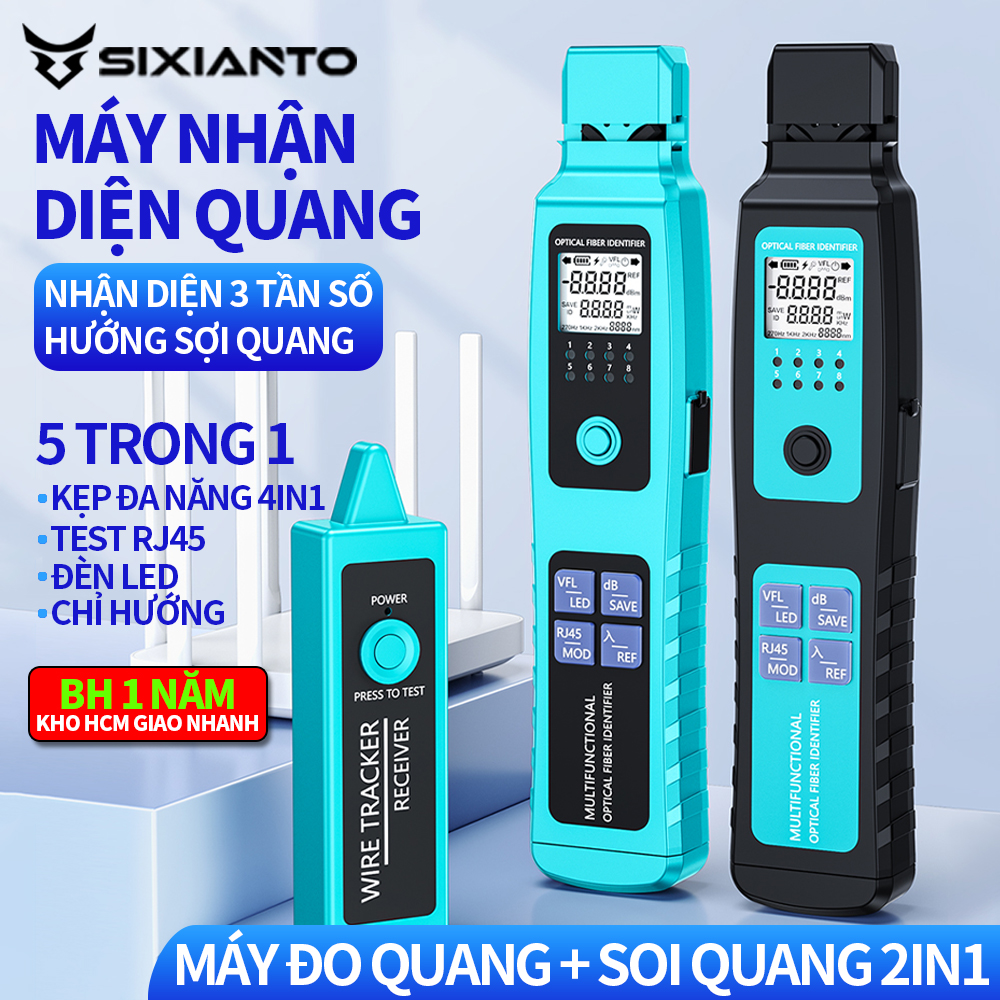 máy nhận diện tín hiệu quang máy đo công suất quang tích hợp bút dò quang 30mw test RJ45 đèn LED FTTH