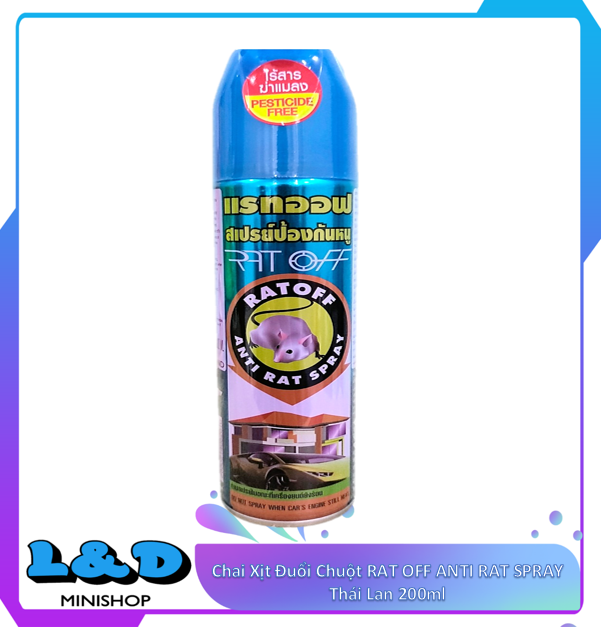 Chai xịt đuổi chuột rat off anti rat spray thái lan 200ml