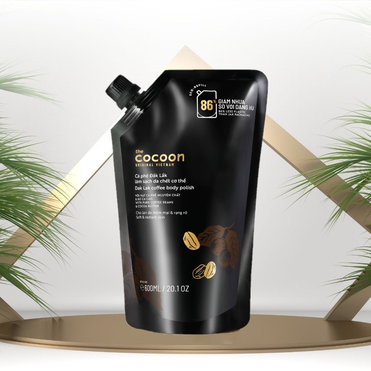 Tẩy Tế Bào Chết Toàn Thân Cocoon 600ml Từ Cà Phê & Bơ Cacao Tiền Giang Giúp Làm Sạch Da Mềm Mịn Rạng Rỡ