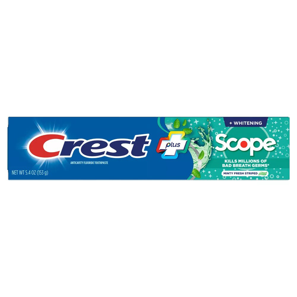 [HÀNG MỸ] Kem đánh răng Crest Complete Whitening + Scope Minty Fresh, 153g