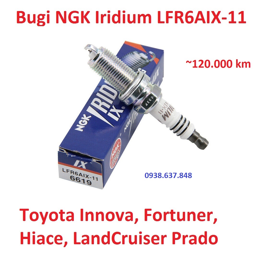 Bugi NGK cao cấp Iridium chân dài M14 cho Toyota Innova Fortuner Hiace LancruisePrado