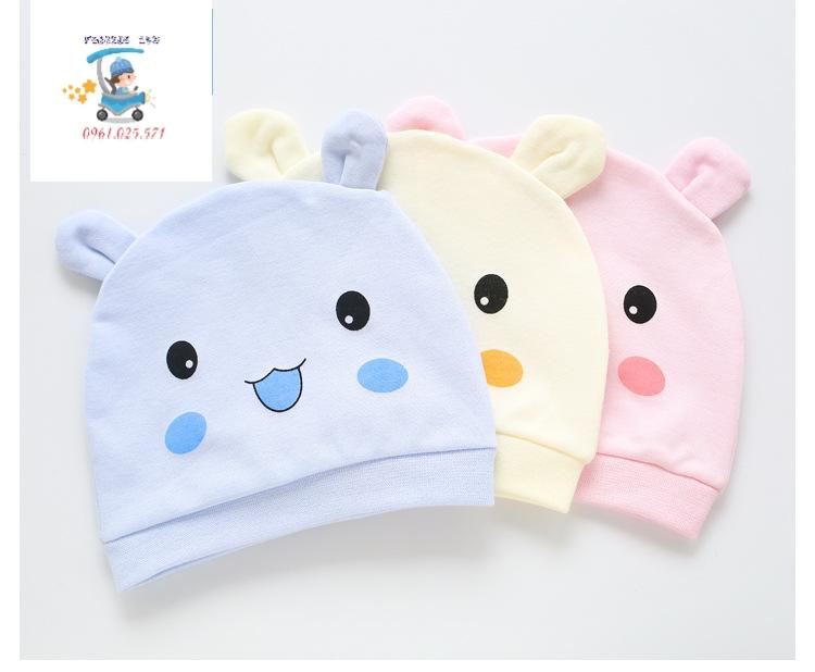 Mũ vải cotton cho bé trai, bé gái (mũ sơ sinh)