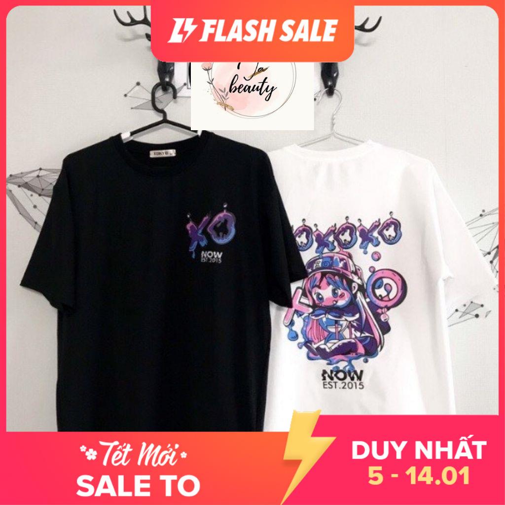 Áo thun tay lỡ Unisex XOXO  ,áo thun Unisex form rộng tay lỡ XOXO 1164A co giãn 4 chiều, dày dặn, mềm mịn, không xù không nhăn JA BEAUTY