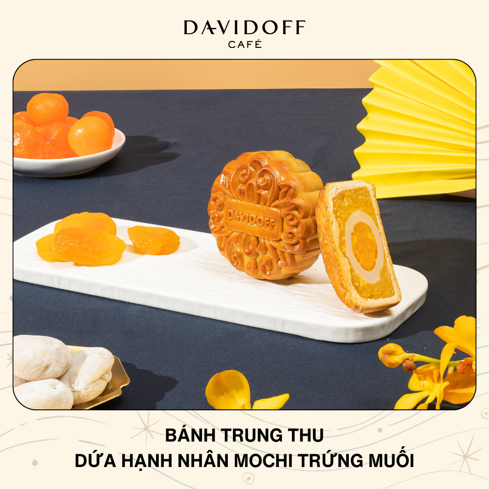  BÁNH TRUNG THU DAVIDOFF - DỨA HẠNH NHÂN MOCHI TRỨNG MUỐI - 120gram 