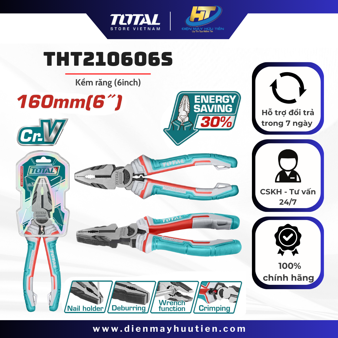 Kìm Răng Cao Cấp Giá Rẻ TOTAL THT210606S