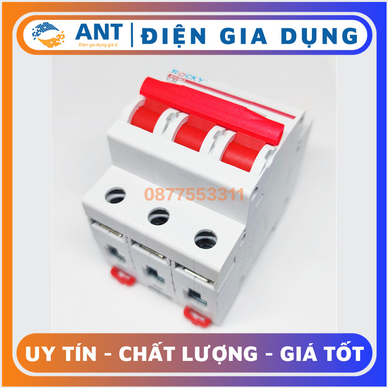 Cb tép 3 pha chính hãng rocky 16a 20a 32a 40a 50a 63a