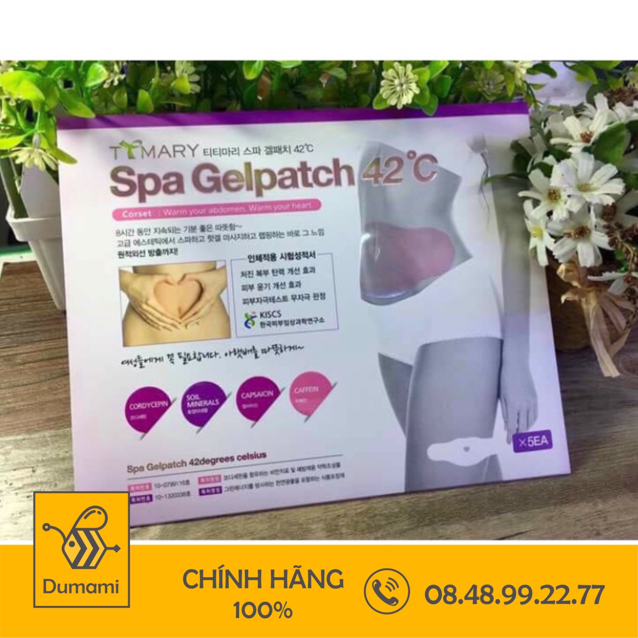 Miếng dán giảm mỡ bụng 42 độ C Spa Gelpatch