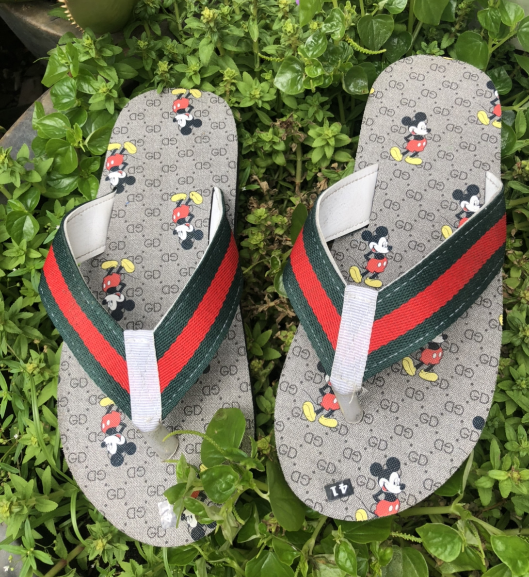 Sandal chip chip dép quai kẹp nam đế micky màu vàng quai kẹp dù