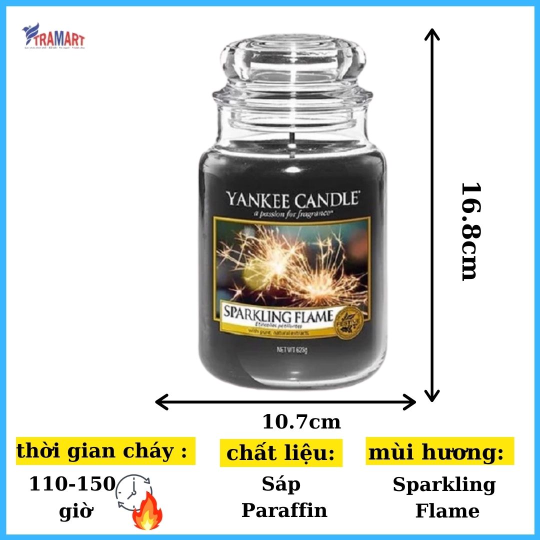 Hũ nến thơm Sparkling Flame Yankee Candle YAN6504 (Size L 623g)