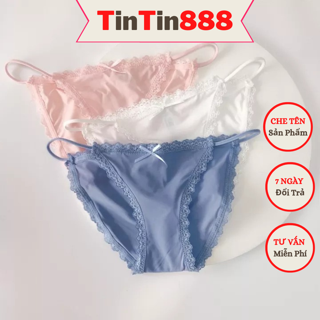 Quần lót nữ sexy combo 10 quần chíp nữ mát mịn, Quần lót của nữ dây mảnh sexy thun lạnh mềm mại co dãn 4 chiều - Quần chíp hai mảnh quyến rũ - Quần sịp học sinh - Quan lot nu su - nội y cho bạn nữ - TinTin888
