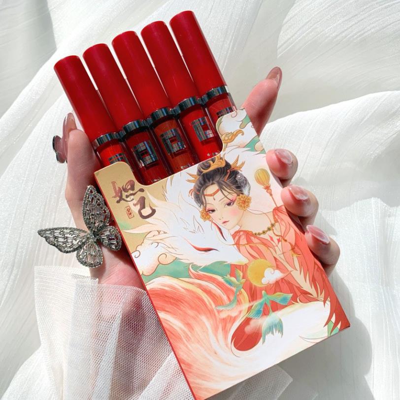 Set son 5 cây Vongee vỏ son cổ trang sang trọng