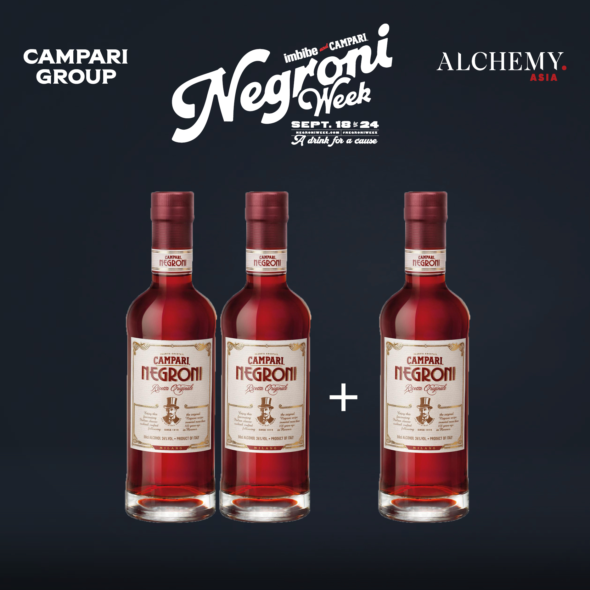 [MUA 2 TANG 1] [Trên 18 tuổi] [Chính hãng] Rượu Liqueur Campari Negroni 26% 500ml