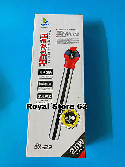 Jeneca Bx 22 sưởi Inox cho bể cá cảnh