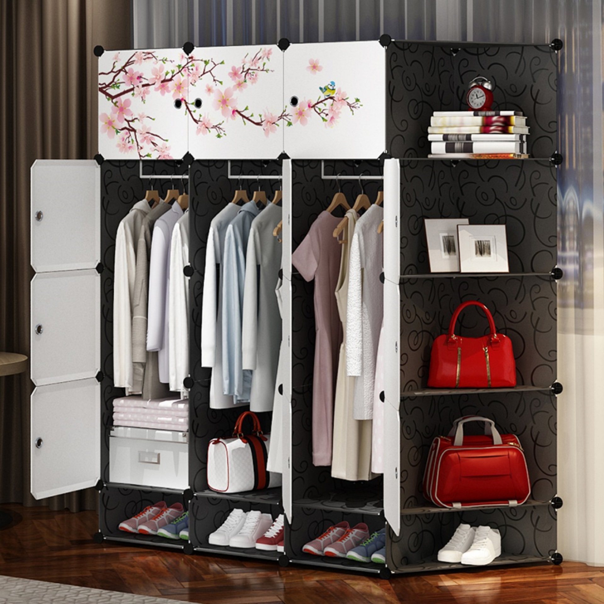 Tủ lắp ghép 20 ngăn đựng quần áo, tủ lắp ghép đựng quần áo, tủ lắp ghép 20 ngăn đa năng.