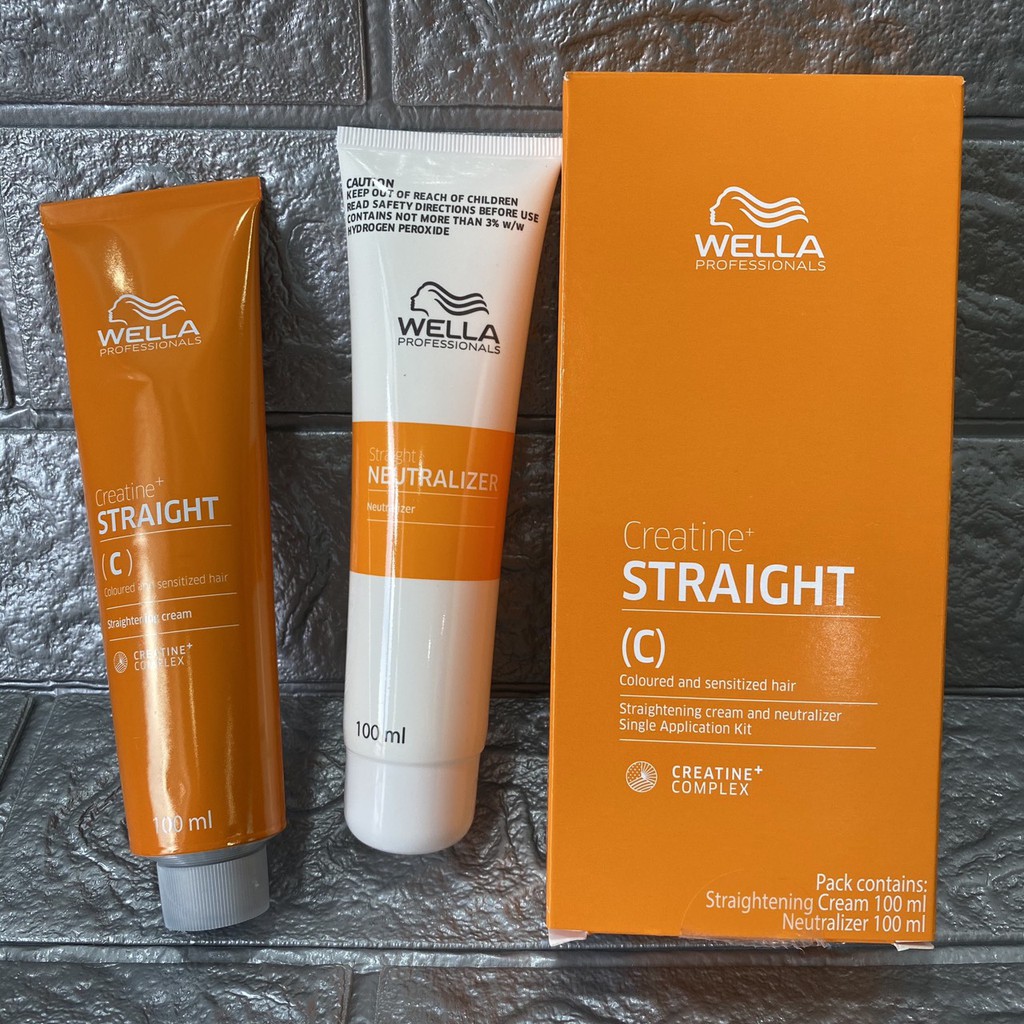 Bộ thuốc duỗi tóc Wella Creatine Straight 100ml x2