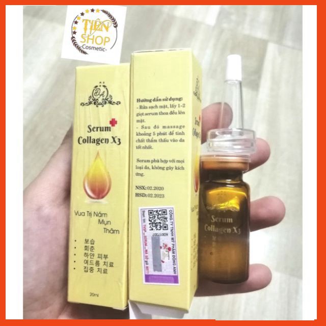 COMBO 2 CHAI Serum Collagen X3 Đông Anh Vua Khử Nám, Tàn Nhang , Thâm 20ml