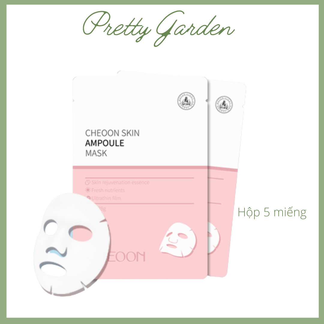 Mặt nạ dưỡng da thiên nhiên, giữ ẩm, trắng mịn, se khít lỗ chân lông cheoon skin ampoule mask