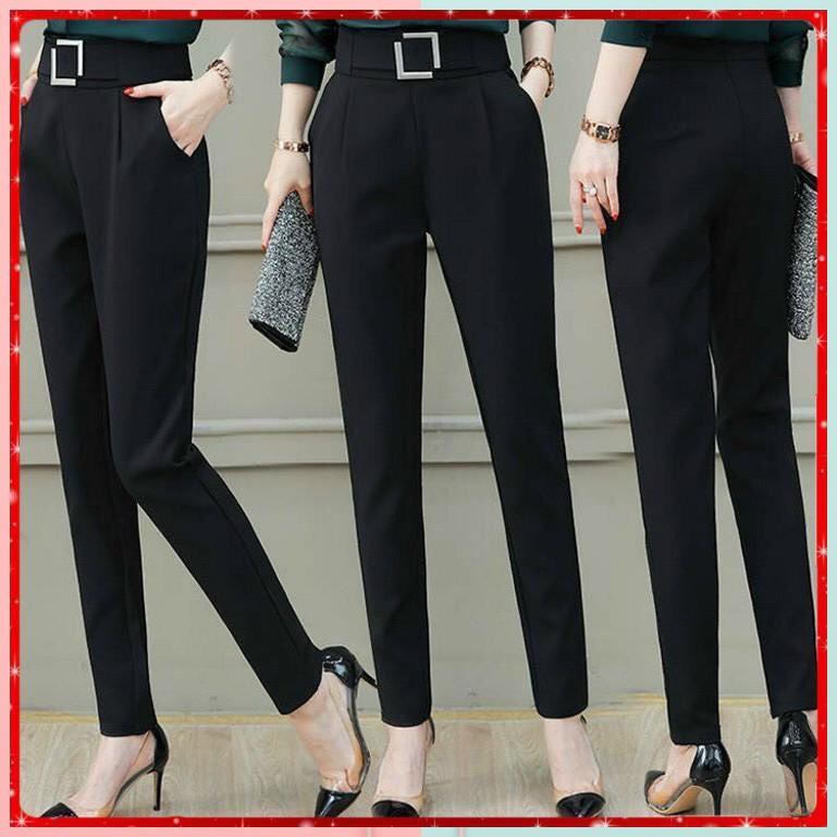 Quần Baggy Công Sở Quần âu công sở kèm đai sắt chất mát, dày dặn đứng form-mã quần thắt lưng