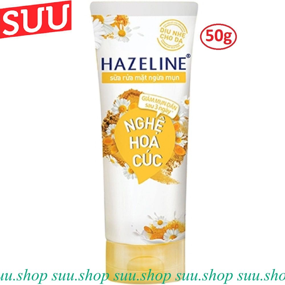 Sữa rửa mặt hazeline 50g nghệ hoa cúc