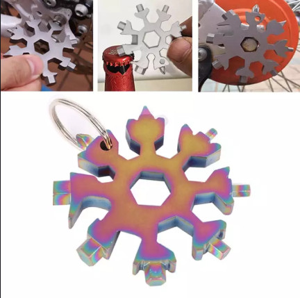 Cờ lê lục giác đa năng 19 in 1 hình bông tuyết tích hợp cờ lê, đầu lục lăng, tuốc nơ vít, dụng cụ mở nắp chai, mở hộp