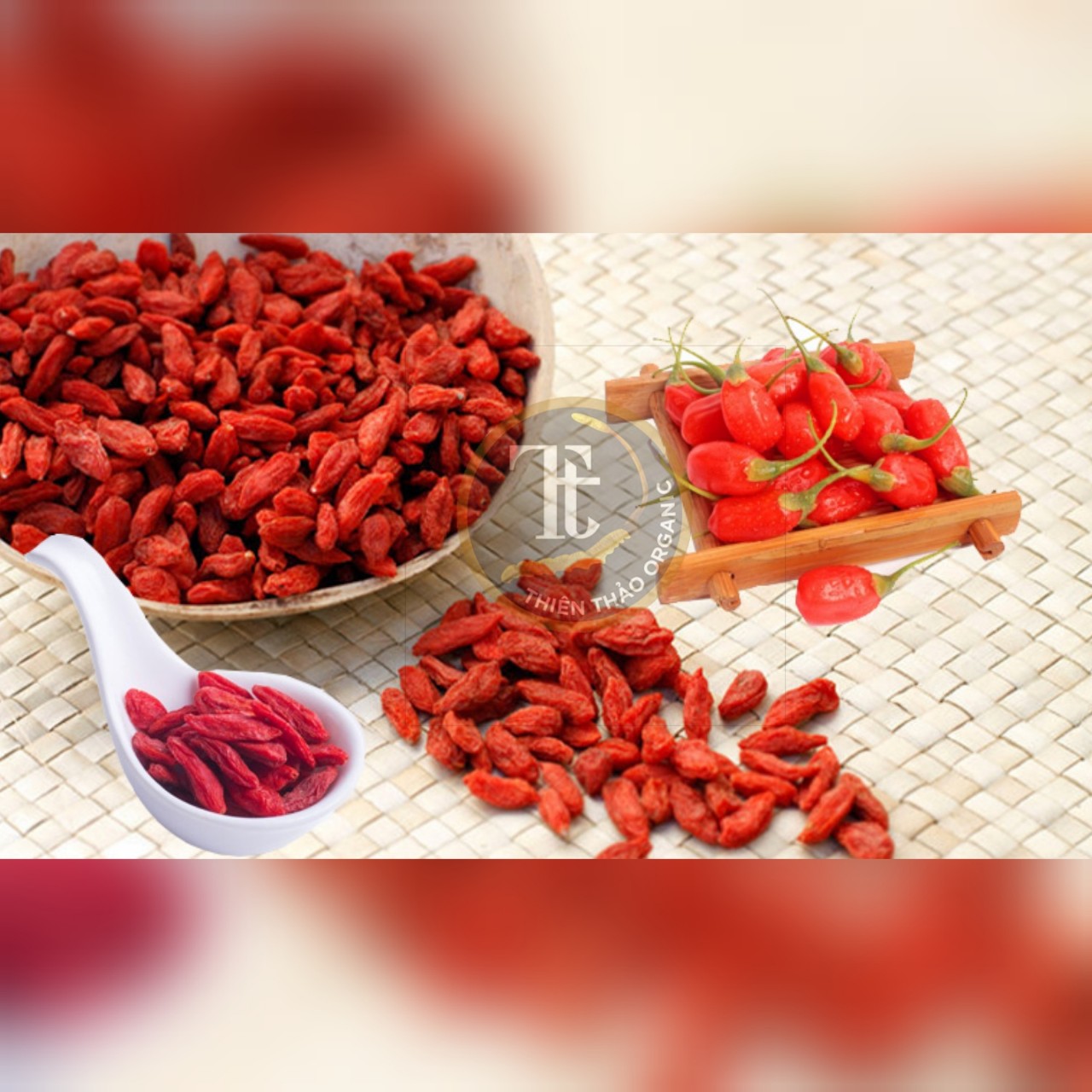 Kỷ tử - câu kỳ tử - kỳ tử đỏ - hữu cơ thiên thảo organic 100gr