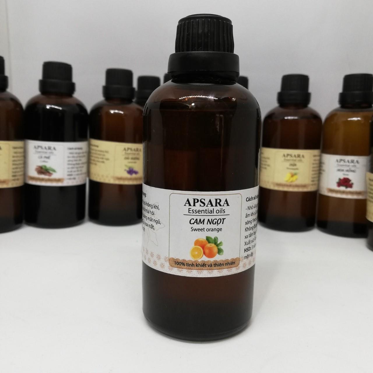 TINH DẦU CAM NGỌT (SWEET ORANGE) THIÊN NHIÊN APSARA LỌ XÔNG 50 ML NHẬP KHẨU ẤN ĐỘ