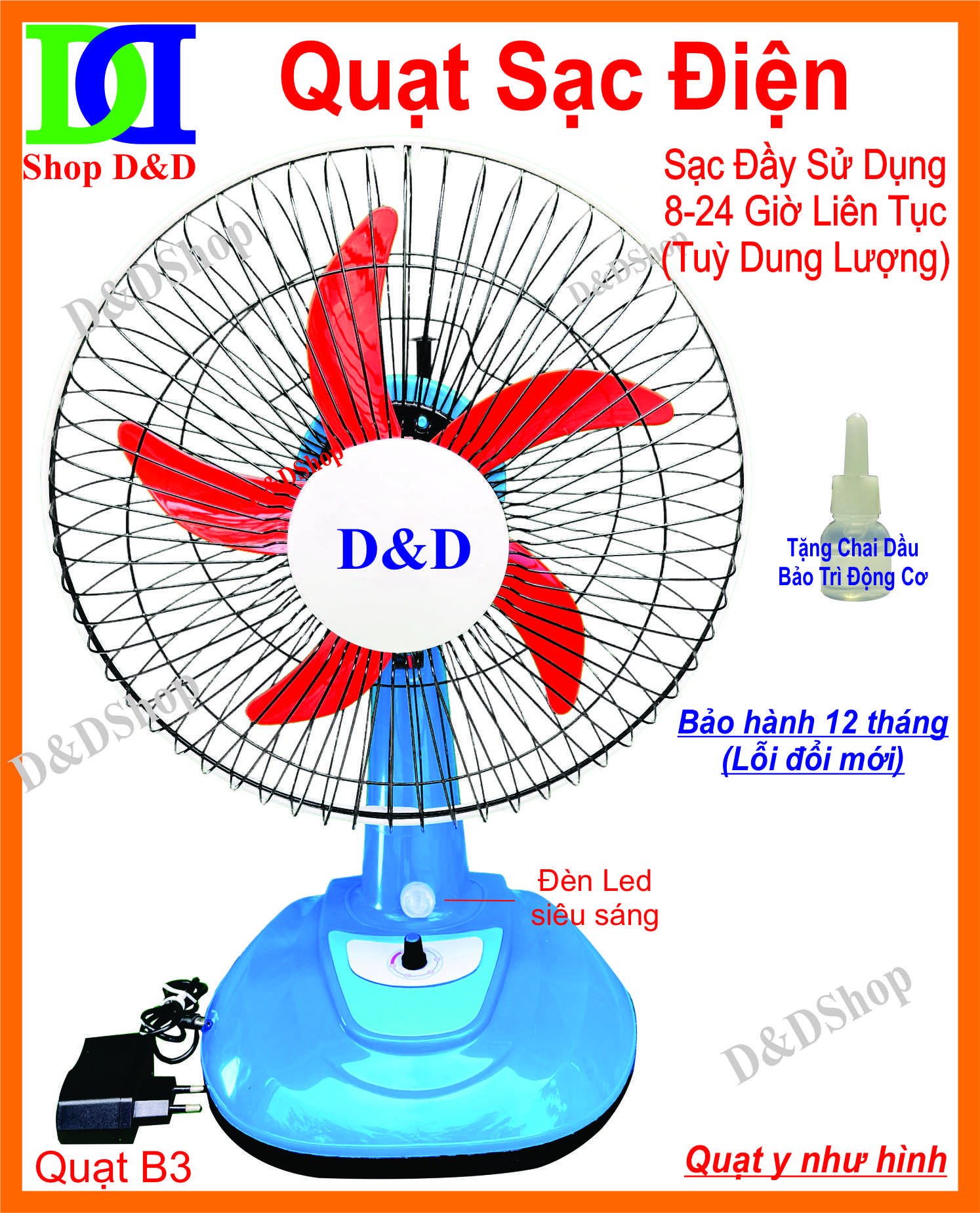 Quạt sạc, quạt tích điện. sử dụng 12-30 tiếng. có chế độ gió cho trẻ em, đèn led siêu sáng.