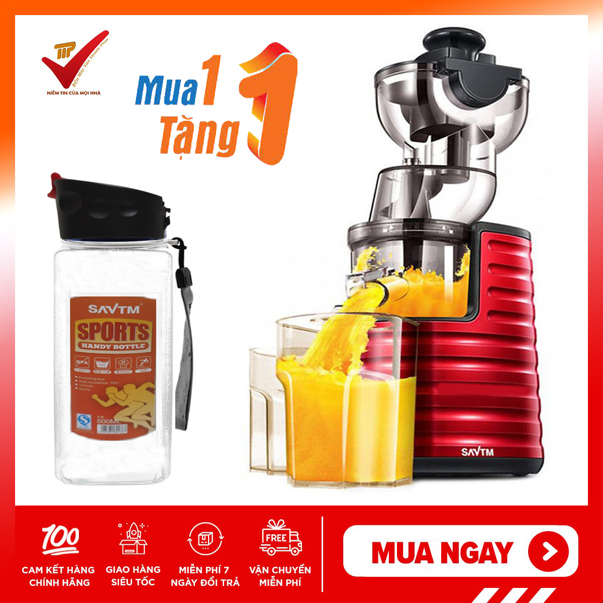 Máy ép chậm savtm je31, Máy ép trái cây, máy ép tốc độ chậm, máy ép hoa quả