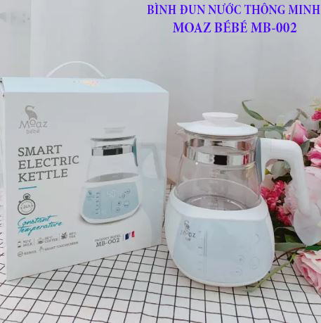 Bình Đun Nước Pha Sữa Thông Minh MOAZ BÉBÉ MB-002 Chính Hãng Điều Chỉnh Nhiệt Độ Pha Sữa Nhanh Chóng, Màn Hình Cảm Ứng Hiện Đại, Duy Trì Nhiệt Độ 24 Tiếng, Khử Clo Trong Nước, Dung Tích Lớn 1 Lít, Chịu Nhiệt Tốt, Dễ Sử Dụng