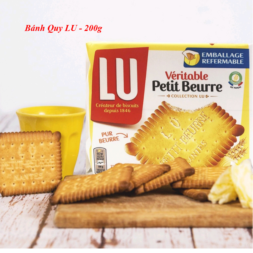 Bánh quy bơ pháp lu veritable petit beurre gói 200g