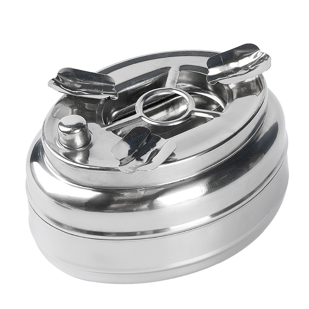 Gạt tàn thuốc inox có nút đóng mở