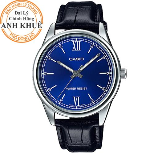 Đồng hồ nam dây da casio anh khuê mtp-v005l-2budf