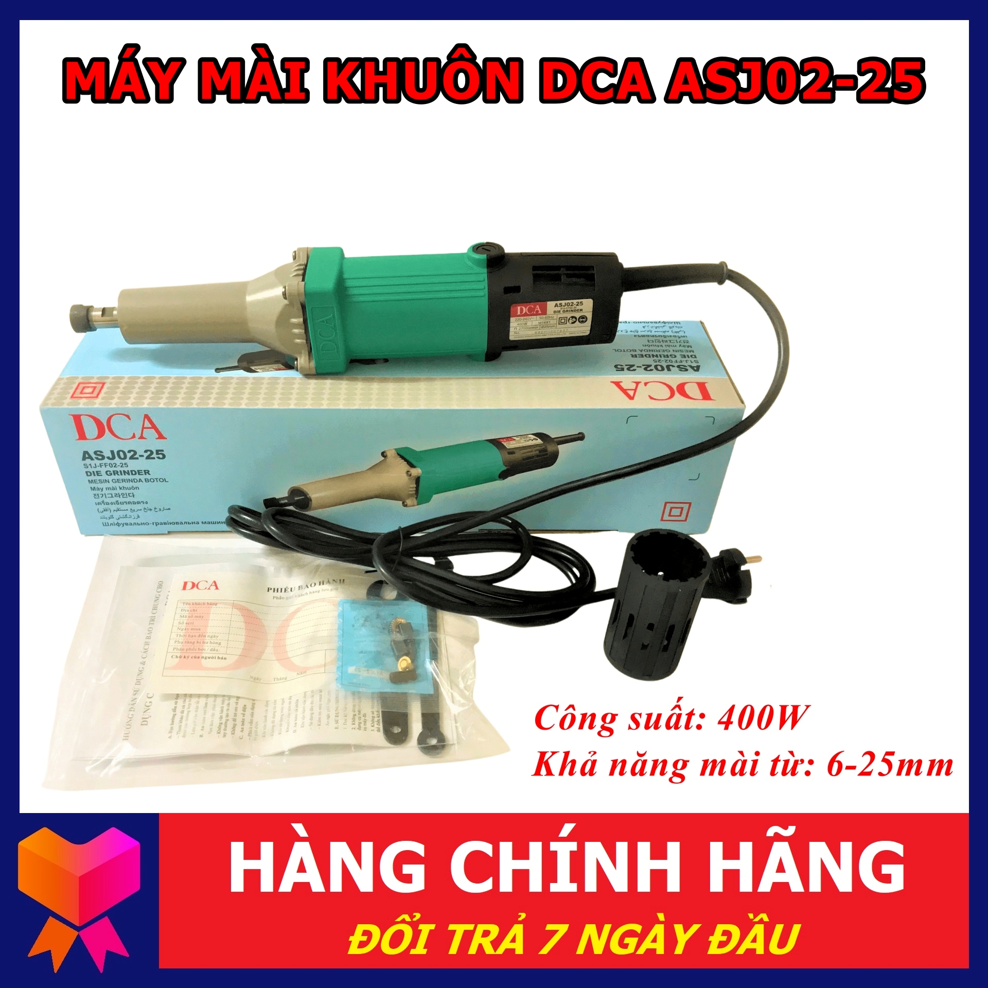 Máy mài khuôn - máy khoan mài thẳng dca asj02-25 - mài từ phi 6-25mm - hàng chính hãng