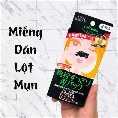 Miếng dán lột mụn mũi KOSE Nhật Bản giúp lấy đi mụn cám, mụn đầu đen và các tế bào chết làm se khít lỗ chân lông ngoài ra còn bổ sung vitamin E làm chậm quá trình lão hóa (1 gói 10 miếng)