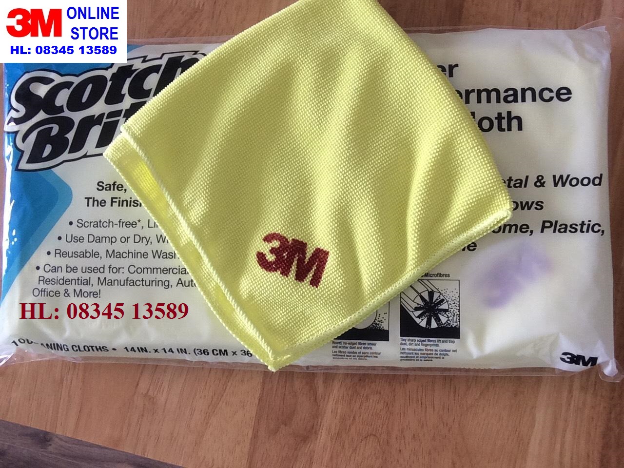 Khăn Lau 3M ĐA NĂNG SQ21S-Vàng-Xanh blue