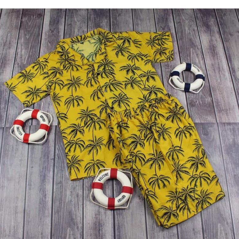 [ Hien fashion]  Bộ Đồ Hoa Quả, Sơ Mi Trái Cây Cực Chất     Bộ Đồ Đi Biển Cho Cặp Đôi và Gia Đình
