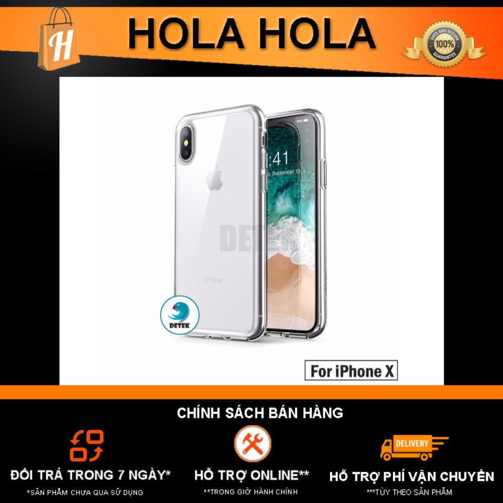 [HCM]Ốp dẻo Detek cao cấp cho iPhone X có khe che cổng sạc