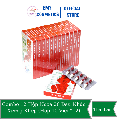 [HCM]Combo 12 Hộp Noxa 20 Đau Nhức Xương Khớp (Hộp 10 Viên*12)