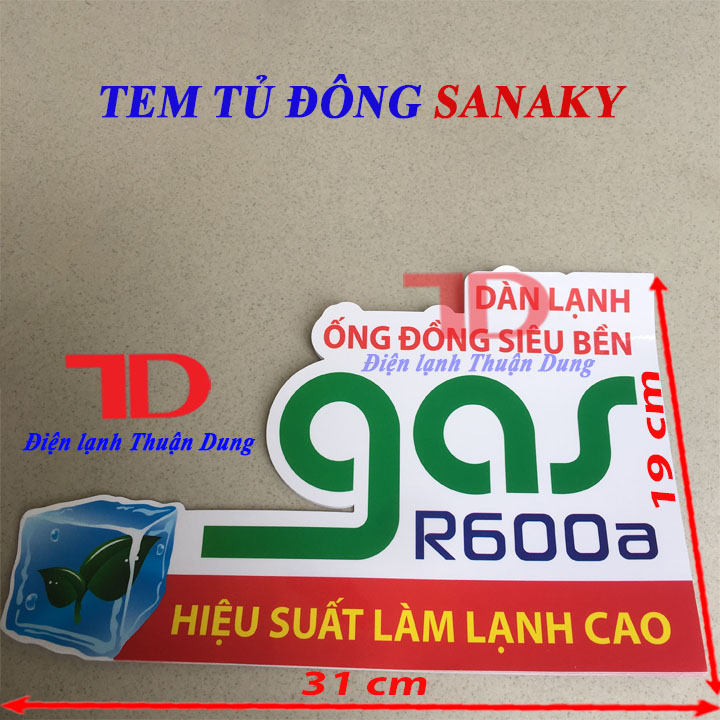 Tem tủ đông SANAKY loại lớn mẫu 3