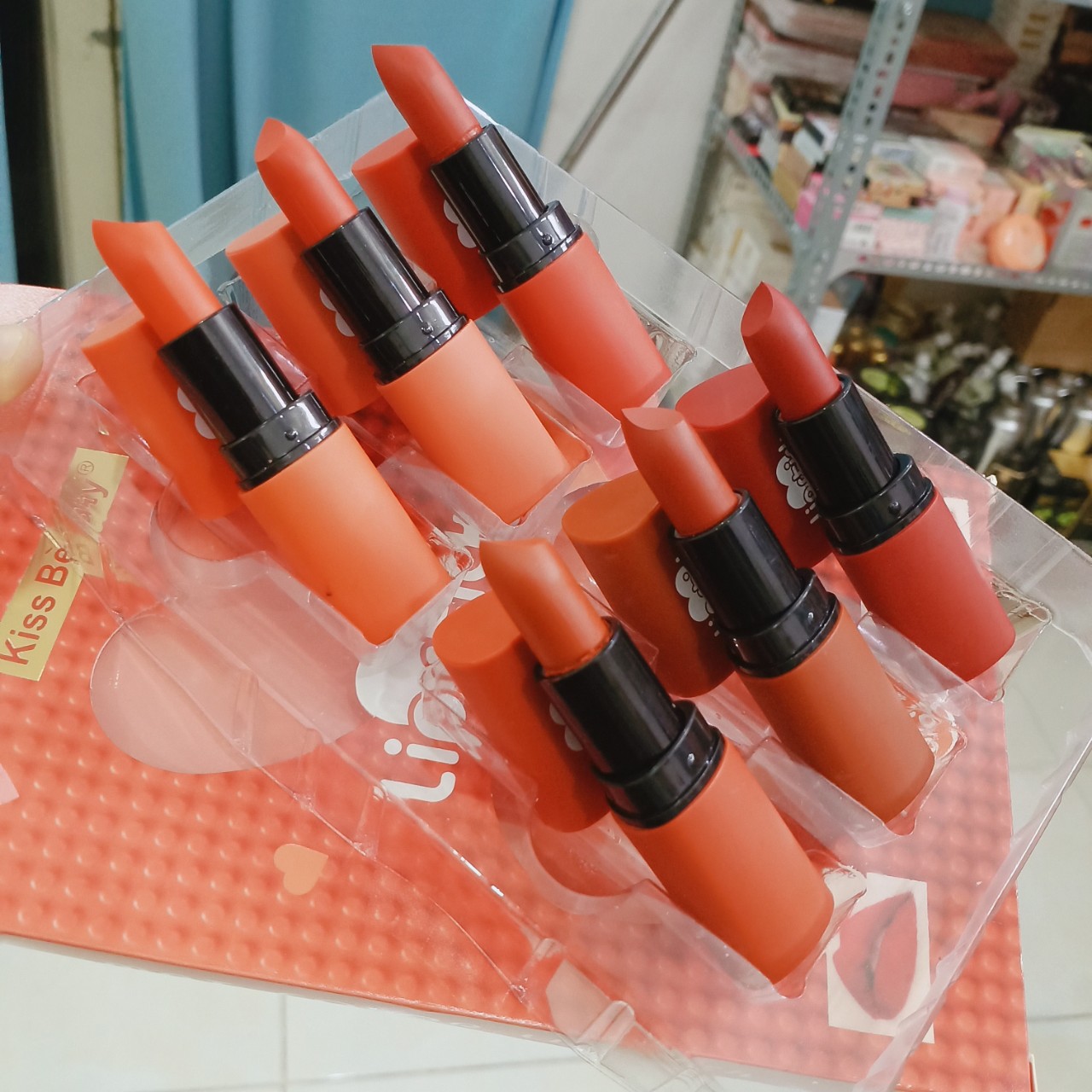 Set 6 cây son lì dạng thỏi Kiss Beauty