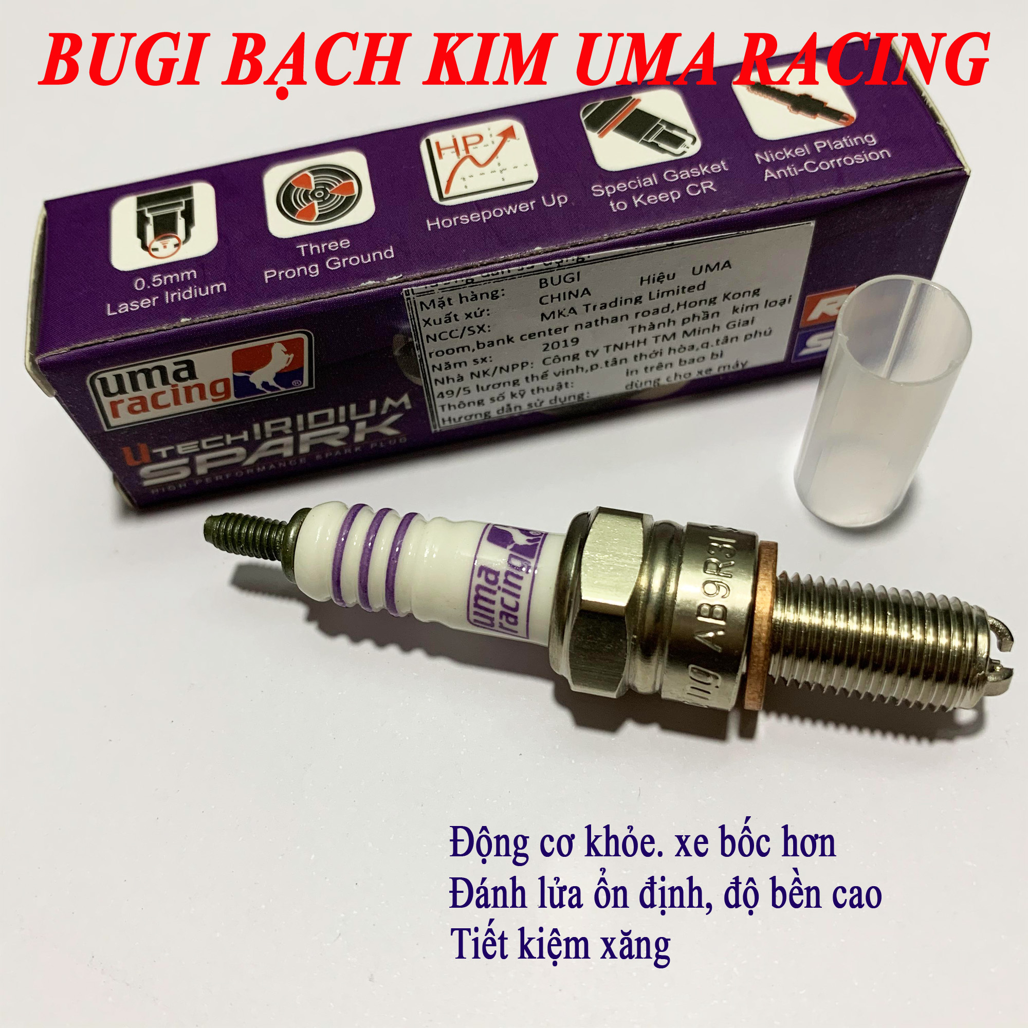 Bugi xe máy Uma Racing , Bugi 3 chấu chân dài dành cho Winner Exciter Sonic FZ150 Raider Satria SHVN SHMode PCX Vario Click Airblade Lead Vision GSX150 Z1000 Ninja 300 MxKing R15 Wave 110 Wave RS RSX Blade 110 Future Neo Future 125 Luvias Nouvo