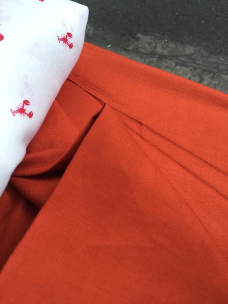 Vải linen ướt màu cam đất!