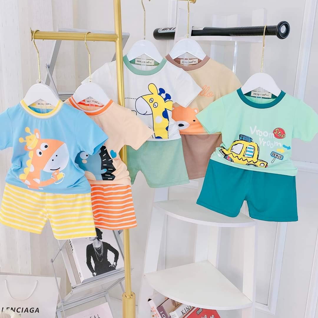 Bộ cotton thun lạnh MONKY siêu mềm hình thú