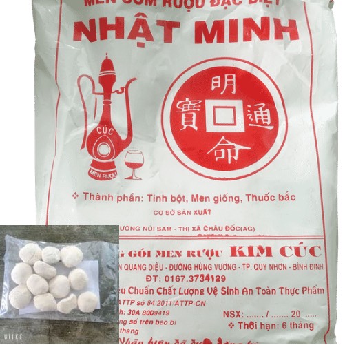 2 gói men ngọt làm cơm r.ượu, men nấu r.ượu, ủ r.ượu, làm bánh bao đặc biệt nhật minh thơm ngon
