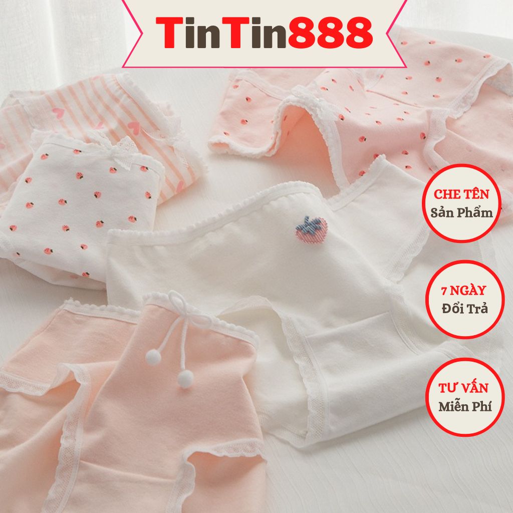 Quần lót nữ cotton thấm hút co dãn nhiều ❤️ MUA 5 TẶNG 1=6❤️ Quần lót của nữ cute dễ thương kháng khuẩn nâng mông họa tiết xinh 0731 - quần chíp xịp xì cho bé mới lớn - quần lót học sinh họa tiết dễ thương cute - TinTin888
