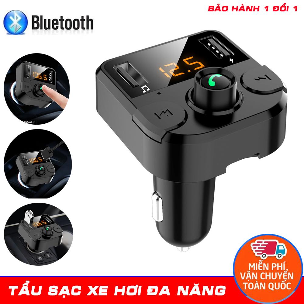 Củ Sạc Nhiều Cổng Usb, Sac Dien Thoai Da Nang Tren Oto, Bộ chia tẩu sạc xe hơi cao cấp, Tẩu Sạc Ô Tô Thông Minh Đa Năng Kết Nối Bluetooth, Định Vị GPS, Nghe Nhạc, FM, Sạc Pin, Nghe Điện Thoại Rảnh Tay-Sang Trọng Nhỏ Gọn. Mua 1 Tặng 1.