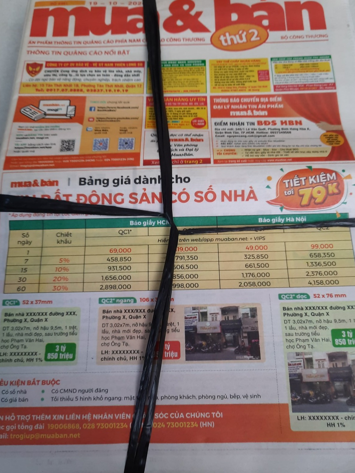 Một kg báo giấy cũ gói hàng